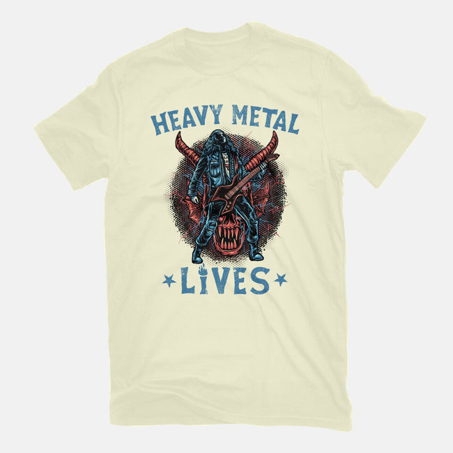 Heavy Metal Lives-Mens-Basic-Tee-glitchygorilla