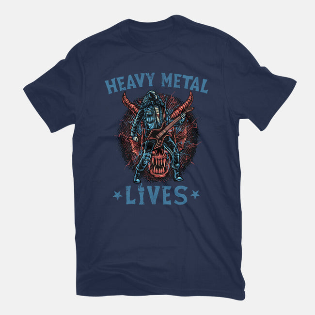 Heavy Metal Lives-Womens-Fitted-Tee-glitchygorilla