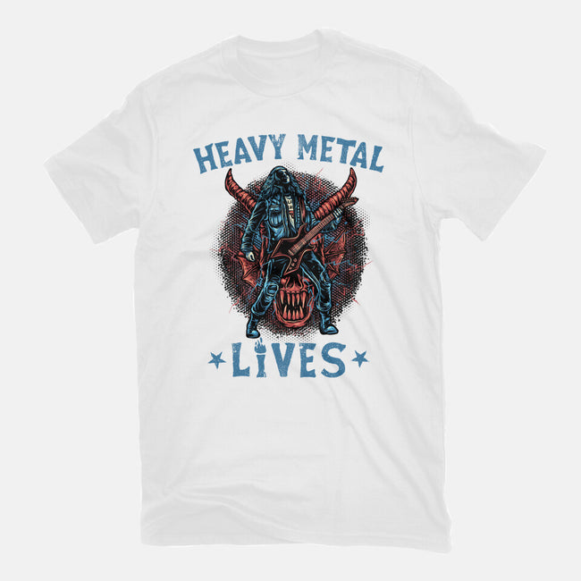 Heavy Metal Lives-Womens-Fitted-Tee-glitchygorilla