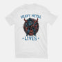 Heavy Metal Lives-Womens-Fitted-Tee-glitchygorilla