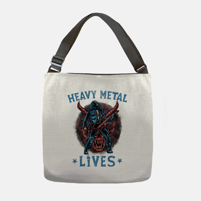 Heavy Metal Lives-None-Adjustable Tote-Bag-glitchygorilla