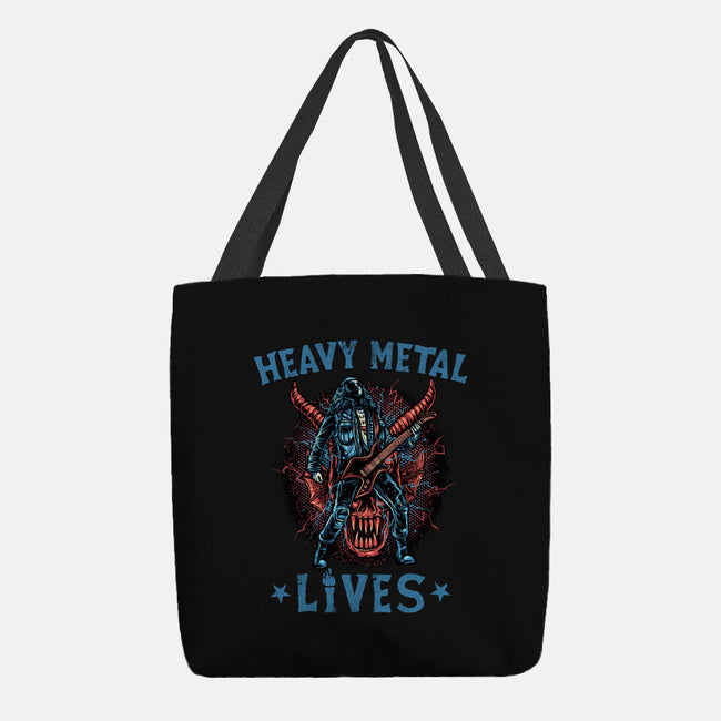 Heavy Metal Lives-None-Basic Tote-Bag-glitchygorilla