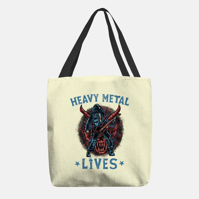 Heavy Metal Lives-None-Basic Tote-Bag-glitchygorilla