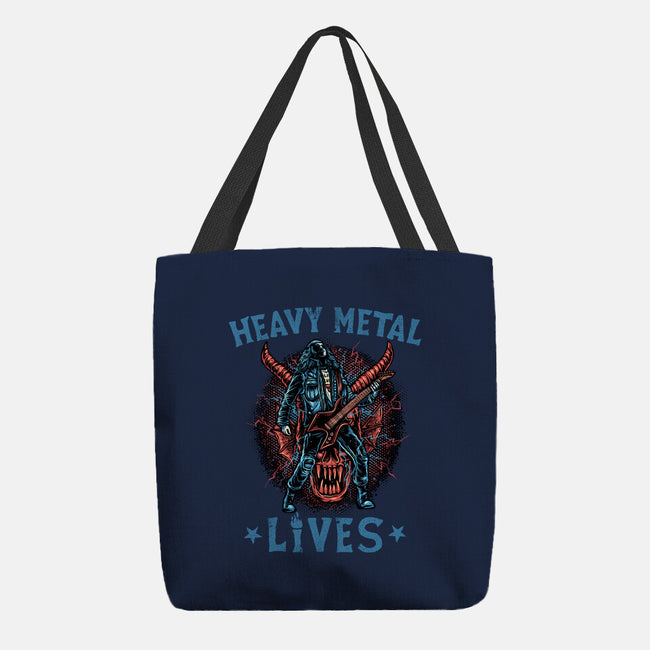 Heavy Metal Lives-None-Basic Tote-Bag-glitchygorilla