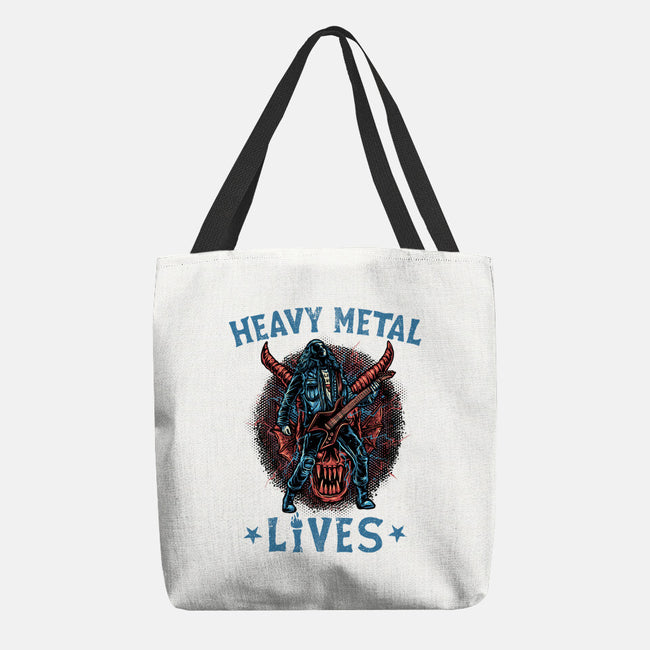 Heavy Metal Lives-None-Basic Tote-Bag-glitchygorilla