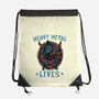 Heavy Metal Lives-None-Drawstring-Bag-glitchygorilla
