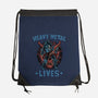Heavy Metal Lives-None-Drawstring-Bag-glitchygorilla