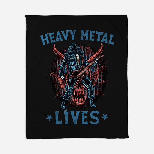 Heavy Metal Lives-None-Fleece-Blanket-glitchygorilla