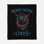 Heavy Metal Lives-None-Fleece-Blanket-glitchygorilla