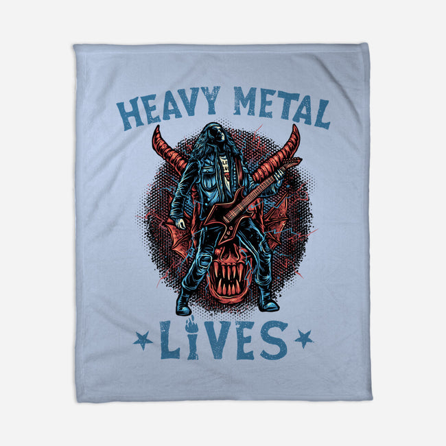 Heavy Metal Lives-None-Fleece-Blanket-glitchygorilla