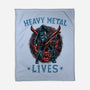 Heavy Metal Lives-None-Fleece-Blanket-glitchygorilla