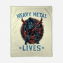 Heavy Metal Lives-None-Fleece-Blanket-glitchygorilla