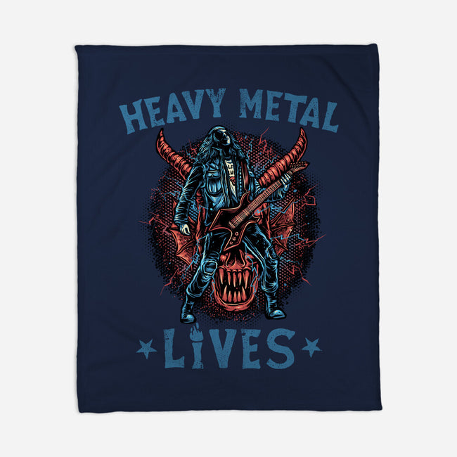 Heavy Metal Lives-None-Fleece-Blanket-glitchygorilla