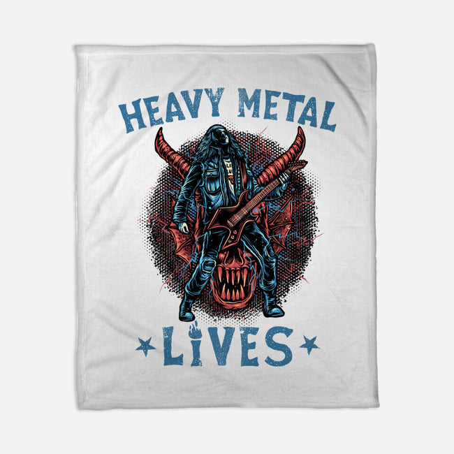 Heavy Metal Lives-None-Fleece-Blanket-glitchygorilla