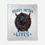 Heavy Metal Lives-None-Fleece-Blanket-glitchygorilla