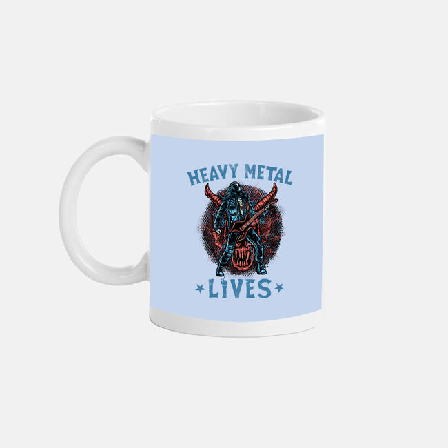 Heavy Metal Lives-None-Mug-Drinkware-glitchygorilla