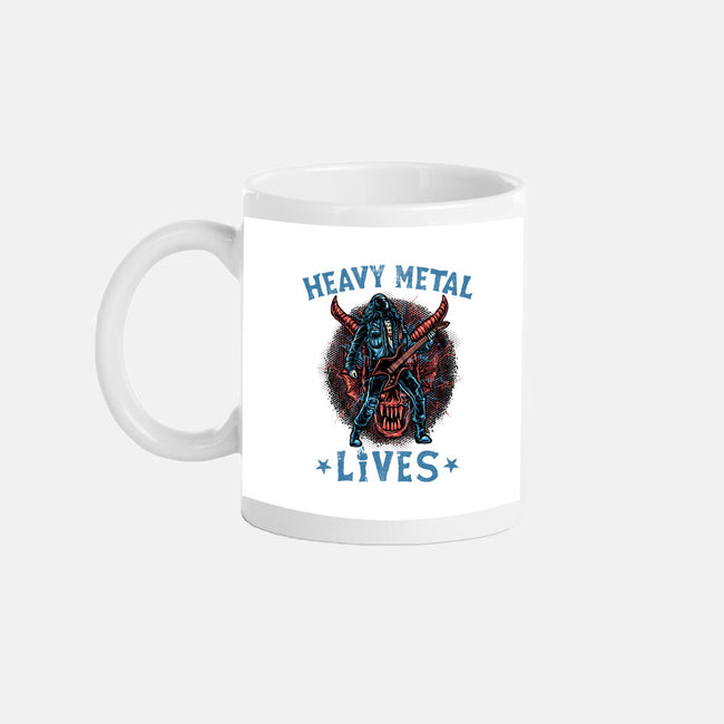 Heavy Metal Lives-None-Mug-Drinkware-glitchygorilla