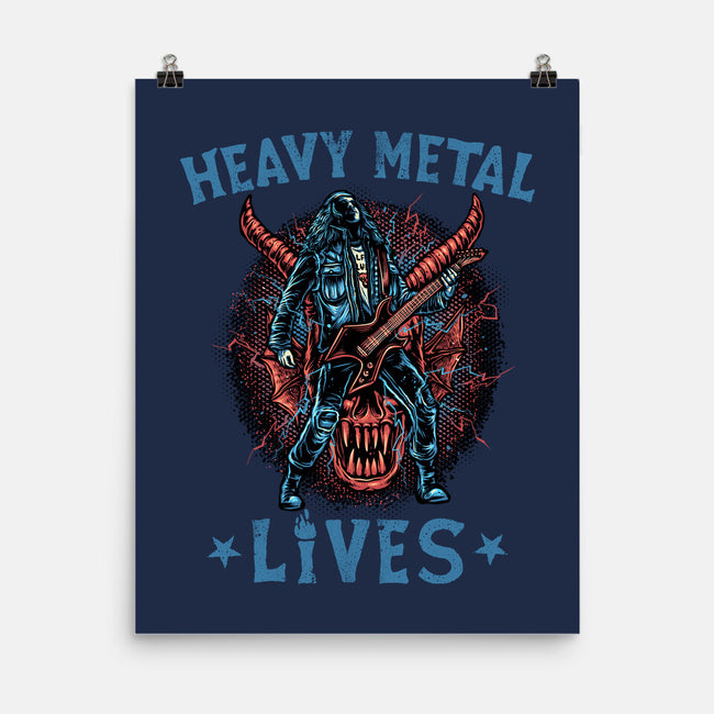 Heavy Metal Lives-None-Matte-Poster-glitchygorilla