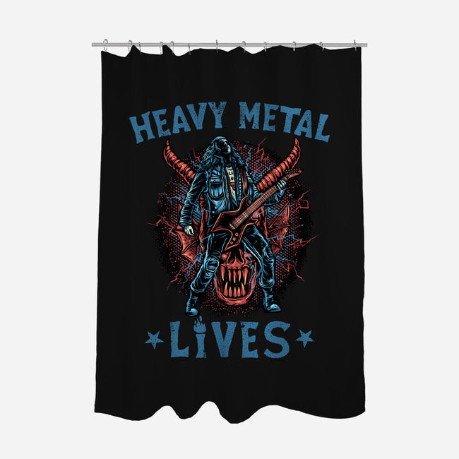 Heavy Metal Lives-None-Polyester-Shower Curtain-glitchygorilla