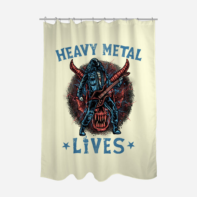 Heavy Metal Lives-None-Polyester-Shower Curtain-glitchygorilla