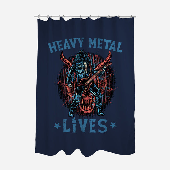 Heavy Metal Lives-None-Polyester-Shower Curtain-glitchygorilla