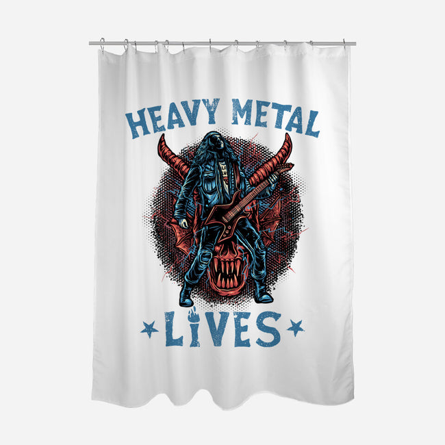 Heavy Metal Lives-None-Polyester-Shower Curtain-glitchygorilla