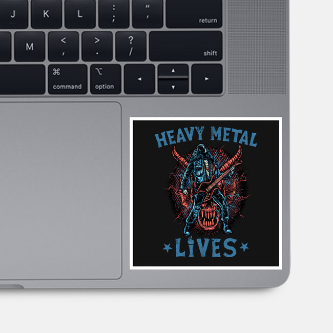 Heavy Metal Lives-None-Glossy-Sticker-glitchygorilla