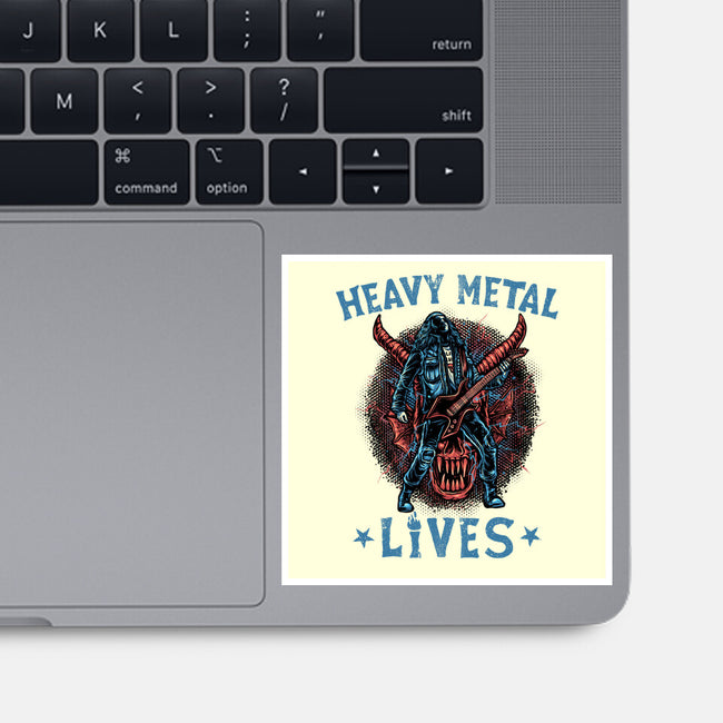 Heavy Metal Lives-None-Glossy-Sticker-glitchygorilla