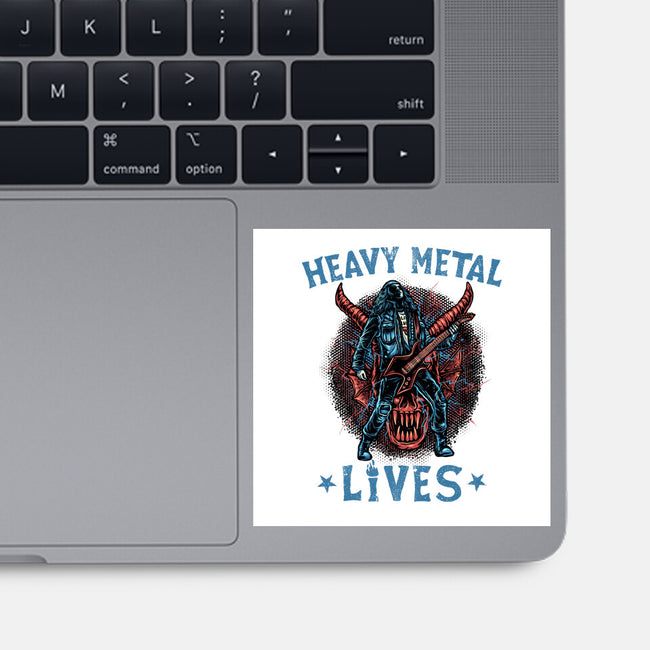 Heavy Metal Lives-None-Glossy-Sticker-glitchygorilla