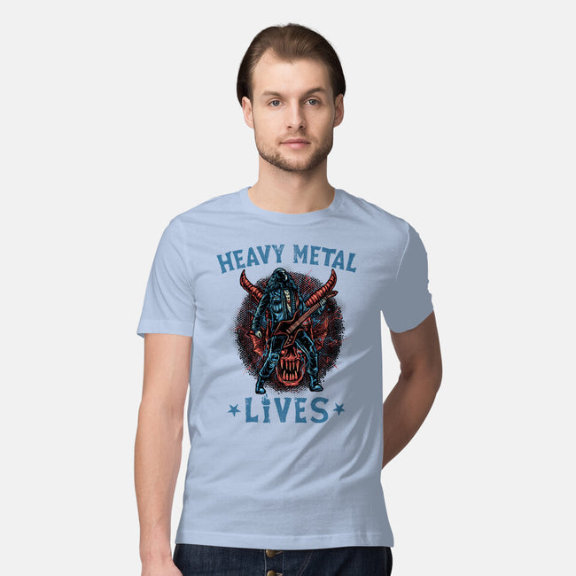 Heavy Metal Lives-Mens-Premium-Tee-glitchygorilla