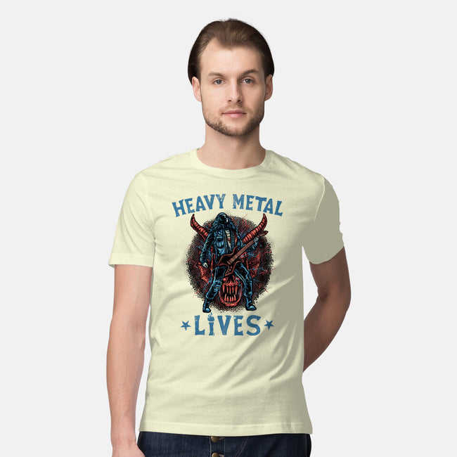 Heavy Metal Lives-Mens-Premium-Tee-glitchygorilla