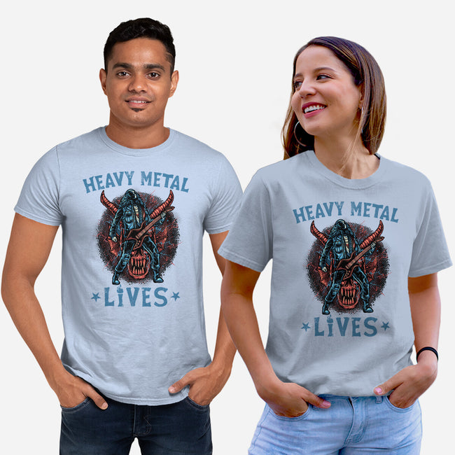 Heavy Metal Lives-Unisex-Basic-Tee-glitchygorilla