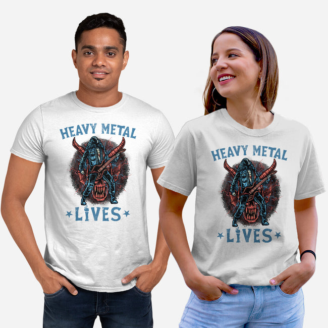 Heavy Metal Lives-Unisex-Basic-Tee-glitchygorilla