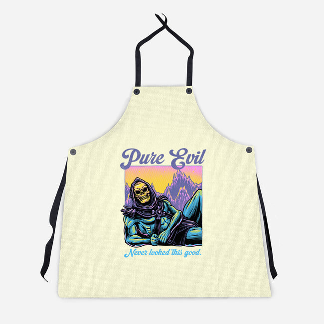 Pure Evil Never Looked This Good-Unisex-Kitchen-Apron-glitchygorilla