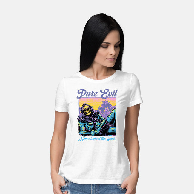 Pure Evil Never Looked This Good-Womens-Basic-Tee-glitchygorilla