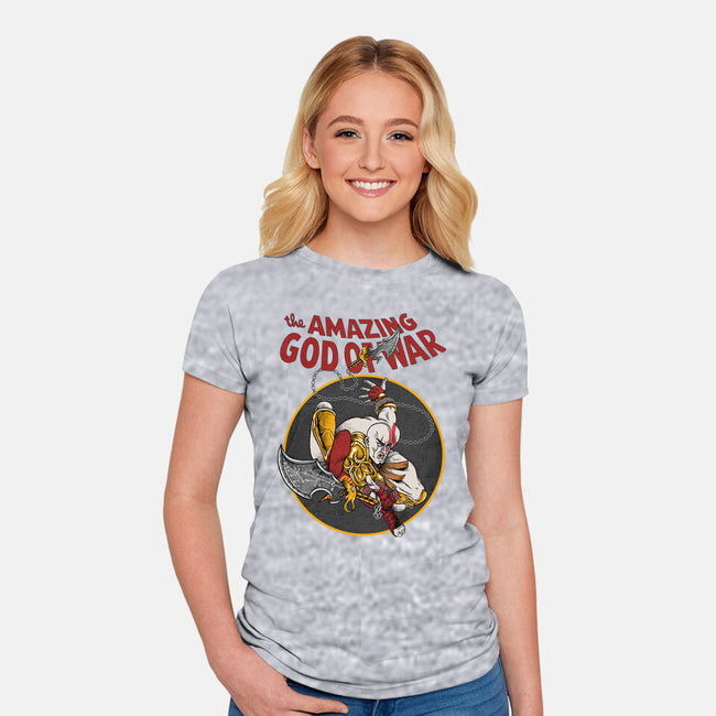 The Amazing God Of War-Womens-Fitted-Tee-joerawks