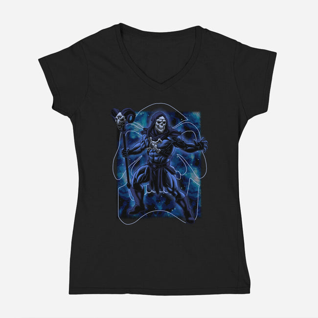 Eternian Shadows-Womens-V-Neck-Tee-Astrobot Invention