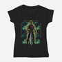 The Invincible Of Eternia-Womens-V-Neck-Tee-Astrobot Invention
