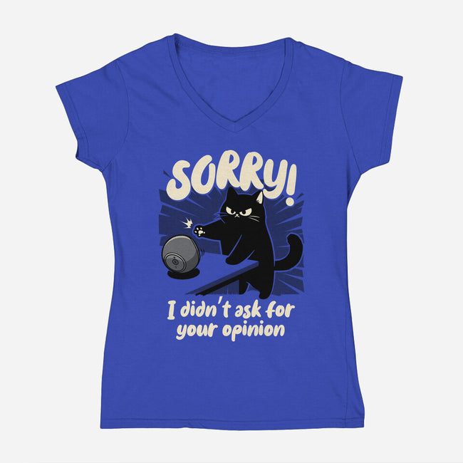 Didn't Ask For Your Opinion-Womens-V-Neck-Tee-Popnotic