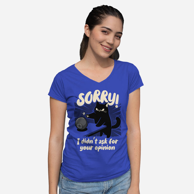 Didn't Ask For Your Opinion-Womens-V-Neck-Tee-Popnotic