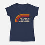 All I Want To Do Is Illegal In This Cosmos-Womens-V-Neck-Tee-koalastudio