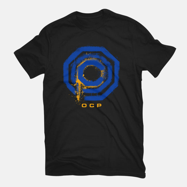 Omni Consumer Products Mega Corp-Mens-Basic-Tee-rocketman_art