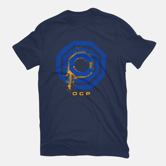 Omni Consumer Products Mega Corp-Mens-Basic-Tee-rocketman_art