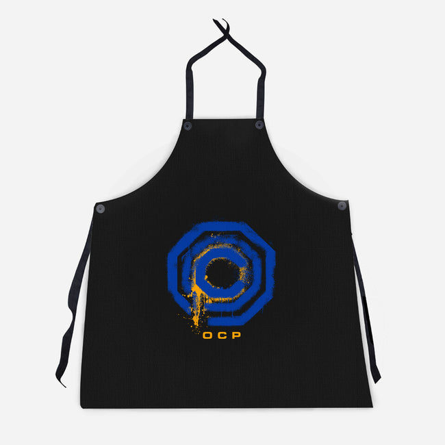 Omni Consumer Products Mega Corp-Unisex-Kitchen-Apron-rocketman_art