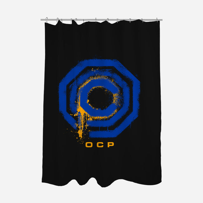 Omni Consumer Products Mega Corp-None-Polyester-Shower Curtain-rocketman_art