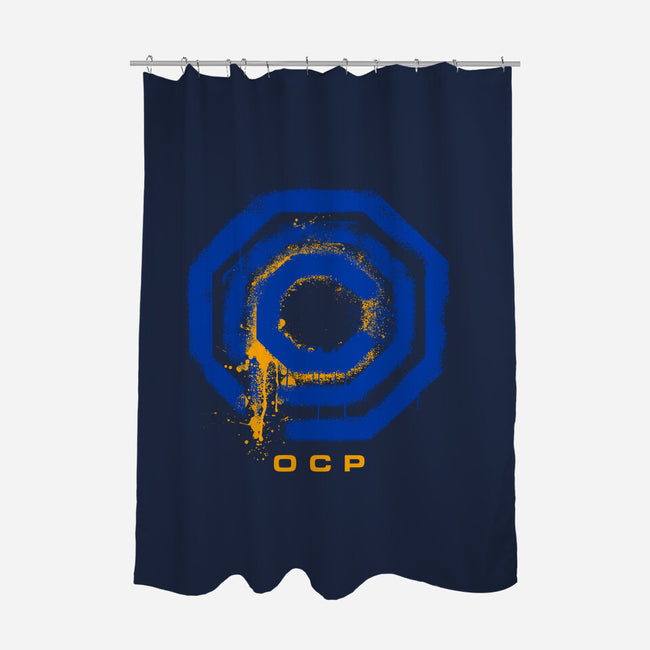 Omni Consumer Products Mega Corp-None-Polyester-Shower Curtain-rocketman_art