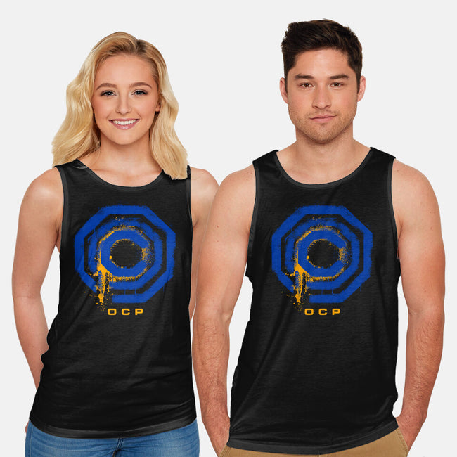Omni Consumer Products Mega Corp-Unisex-Basic-Tank-rocketman_art