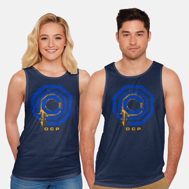 Omni Consumer Products Mega Corp-Unisex-Basic-Tank-rocketman_art