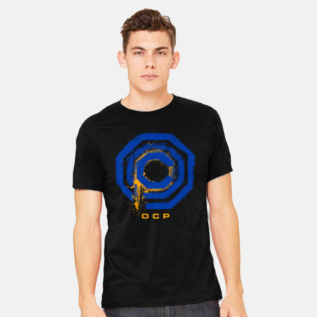 Omni Consumer Products Mega Corp-Mens-Heavyweight-Tee-rocketman_art