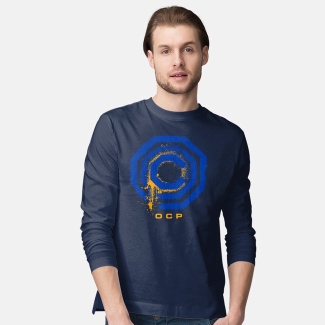 Omni Consumer Products Mega Corp-Mens-Long Sleeved-Tee-rocketman_art